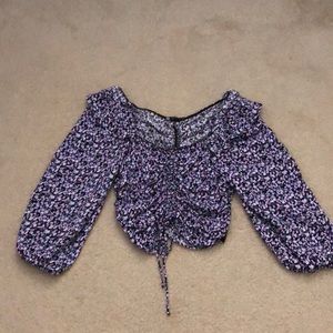 New with tag Zara cropped floral print top